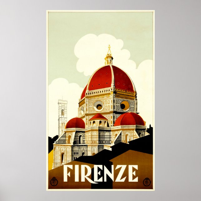 Póster Cartel de viaje en Firenze (Frente)