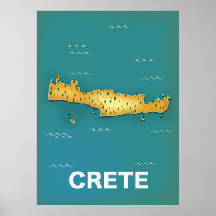 Póster Cartel de viaje en mapa de credo