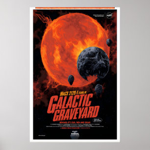 Póster Cartel de viaje espacial de NASA Cementerio de Gal