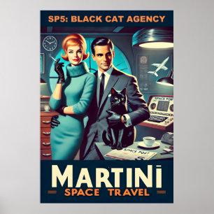 Póster Cartel de viaje espacial Martini SP5: Agencia de g