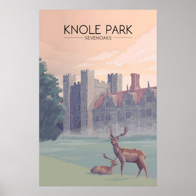Póster Cartel de viaje Knole Park Sevenoaks (Frente)