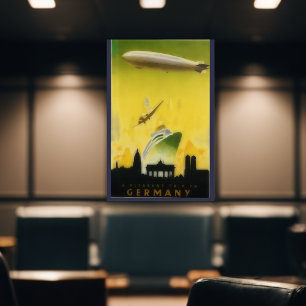 Póster Cartel de viaje n° 2 de Graf Zeppelin vintage