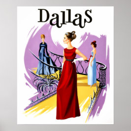 Póster Cartel de viaje para Dallas, Texas