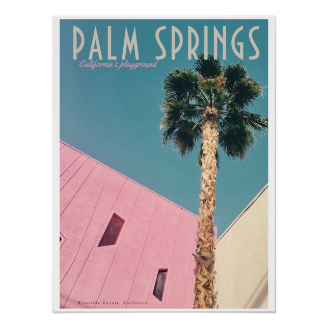 Póster Cartel de viaje Retro Palm Springs (Anverso)