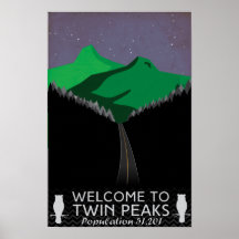 Cartel de viaje Twin Peaks