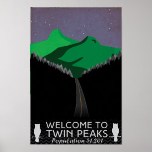 Póster Cartel de viaje Twin Peaks