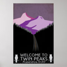 Cartel de viaje Twin Peaks
