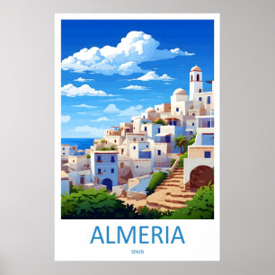 Póster Cartel de viaje vintage de Almería Parque Nacional