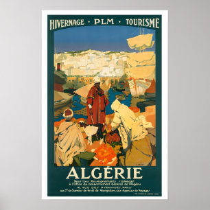 Póster Cartel de viaje vintage de Argelia Hivernage - Enm