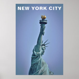 Póster Cartel de viaje vintage de la Estatua de la Libert