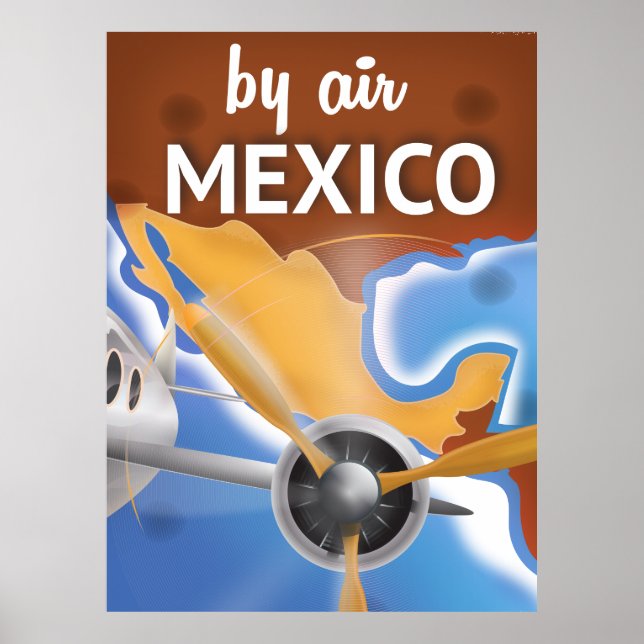 Póster Cartel de viaje vintage de México (Frente)