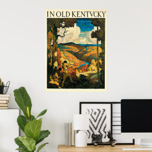 Póster Cartel de viaje vintage de NC Wyeth, En el viejo K
