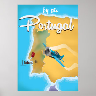 Póster Cartel de viaje vintage de Portugal