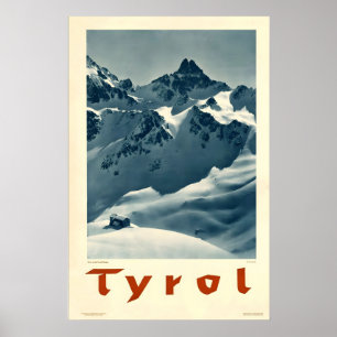 Póster Cartel de viaje vintage de Tirol Austria - Impresi