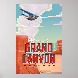 Póster Cartel de viaje vintage del Gran Cañón