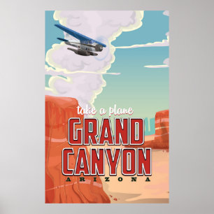 Póster Cartel de viaje vintage del Gran Cañón