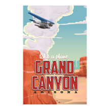 Cartel de viaje vintage del Gran Cañón