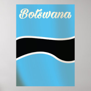 Póster Cartel de viaje vintage estilo bandera nacional de