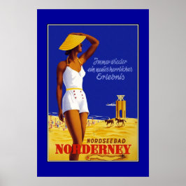 Póster Cartel de viaje Vintage Nordseebad Norderney