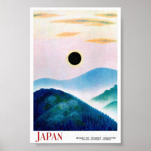 Póster Cartel de viaje vintage restaurado de Japón