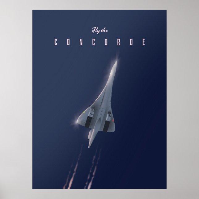 Póster Cartel de viaje Vuela en Concorde (Frente)