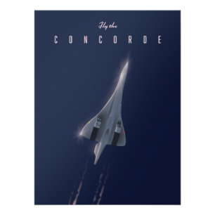 Póster Cartel de viaje Vuela en Concorde