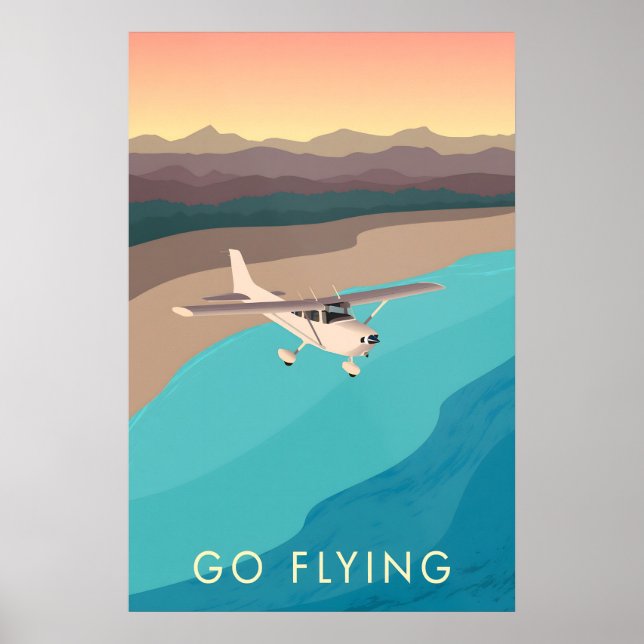 Póster Cartel de Viajes Vuela Alto (Frente)