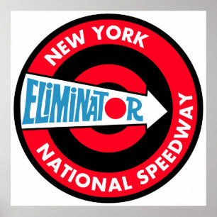 Póster Cartel de Vintage de New York National Speedway
