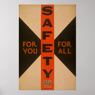 Póster Cartel de Vintage de seguridad para usted
