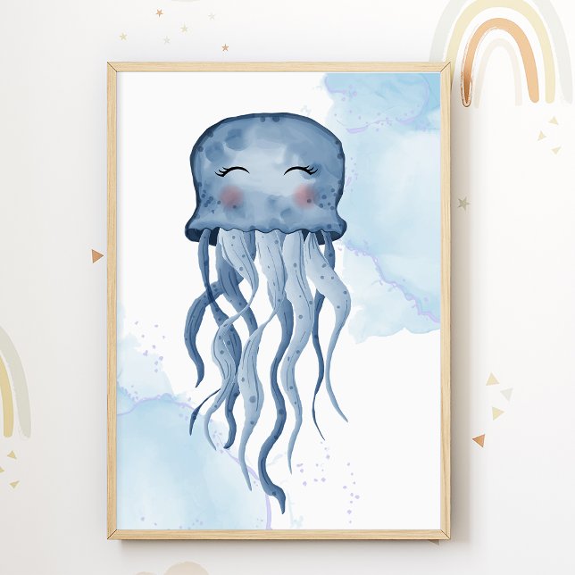 Póster Cartel de vivero de medusas Animales marinos Niños (Subido por el creador)