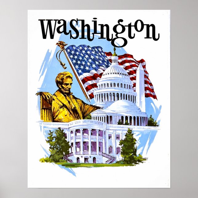Póster Cartel de Washington DC  (Frente)