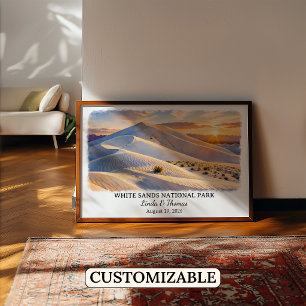 Póster Cartel de White Sands National Park Nuevo México