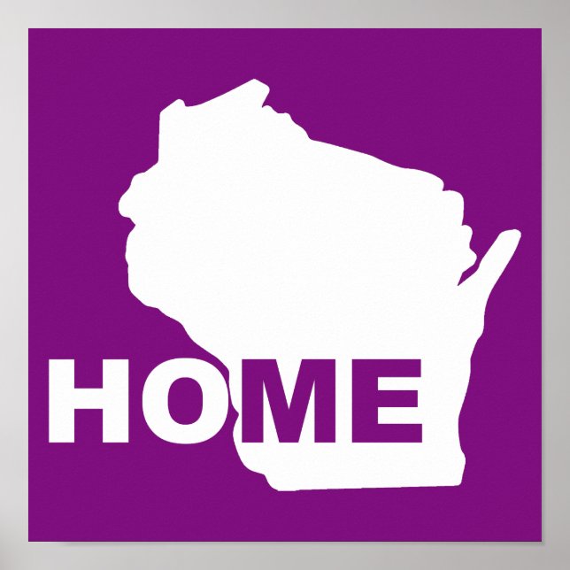 Póster Cartel de Wisconsin Hogar Lejos del Estado (Frente)
