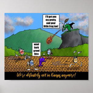 Póster Cartel de Wizard of Frogs de 10" x 8"