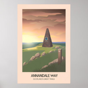 Póster Cartel del Annandale Way Grandes Senderos de Escoc