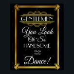 Póster Cartel del baño Art deco Mens<br><div class="desc">Cartel del baño Art deco Mens</div>