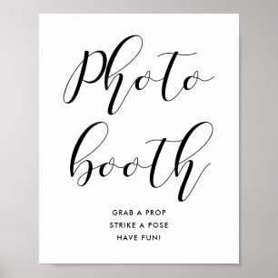 Póster Cartel del boda de la cabina de fotos