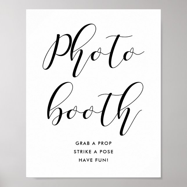 Póster Cartel del boda de la cabina de fotos (Frente)