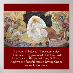 Póster cartel del canon pascual oda 9 troparion 1 para Pa