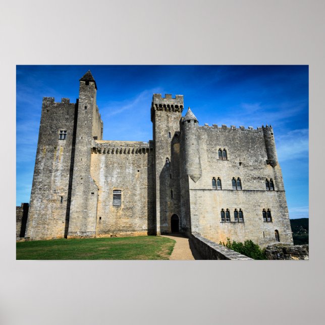 Póster cartel del castillo medieval chateau de Beynac (Frente)