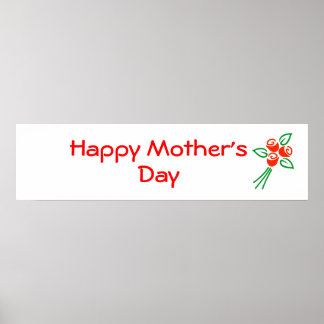 Póster Cartel del Día de la Madre Feliz