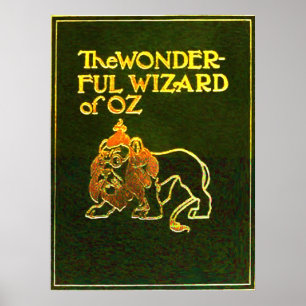 Póster Cartel del León Cobarde del Mago Maravilloso de Oz