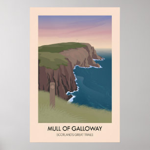 Póster Cartel del Mull de Galloway en las Grandes Rutas d
