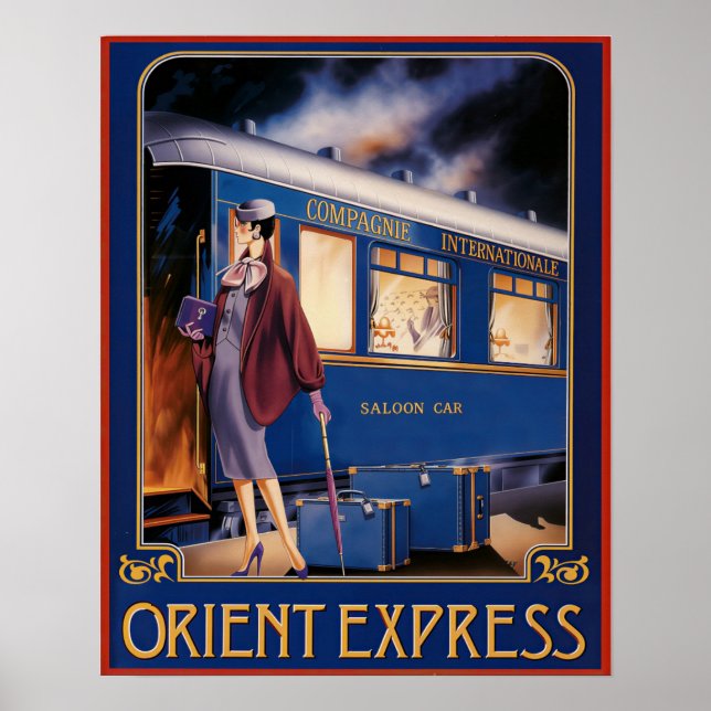 Póster cartel del Orient Express (Frente)