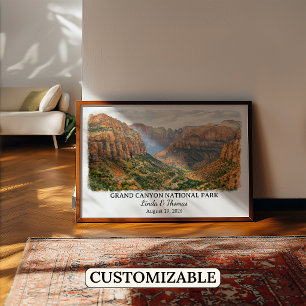 Póster Cartel del Parque Nacional del Gran Cañón Arizona