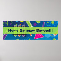 Cartel del Personalizado del partido "Cumpleaños d