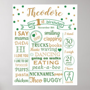 Póster Cartel del poster del partido por el primer cumple