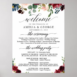 Póster Cartel del programa de bodas de bienvenida en Borg