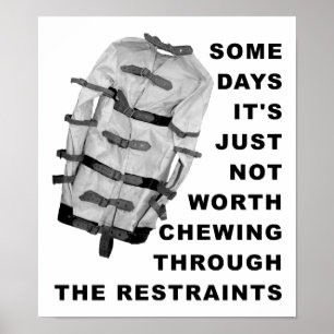 Póster Cartel Divertido de Masticar las Restricciones