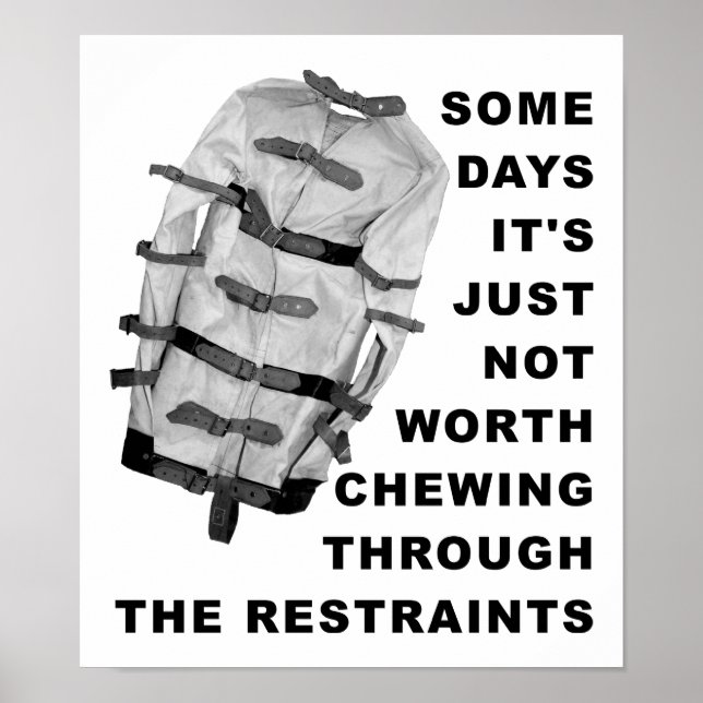 Póster Cartel Divertido de Masticar las Restricciones (Frente)